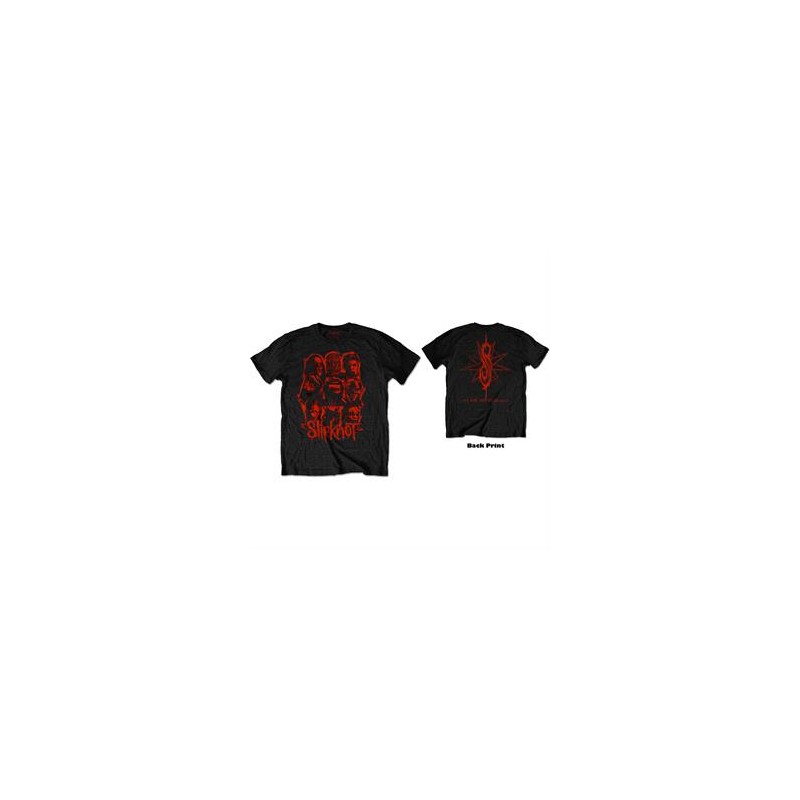 Slipknot Tshirt Homme WANYK Red Patch Noir (L)