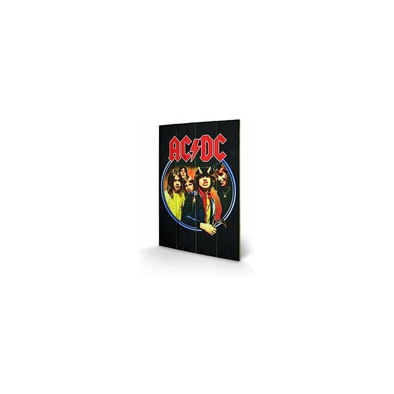 AC/DC - Group - Impression sur bois 40x59cm