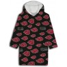 Naruto - Akatsuki - Sweat Poncho Coral Fleece - Taille Enfant