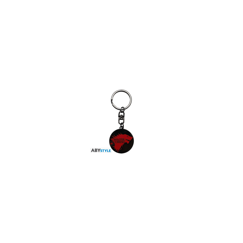 Game of Thrones - Stark Logo Winter is Coming Metal Keychain