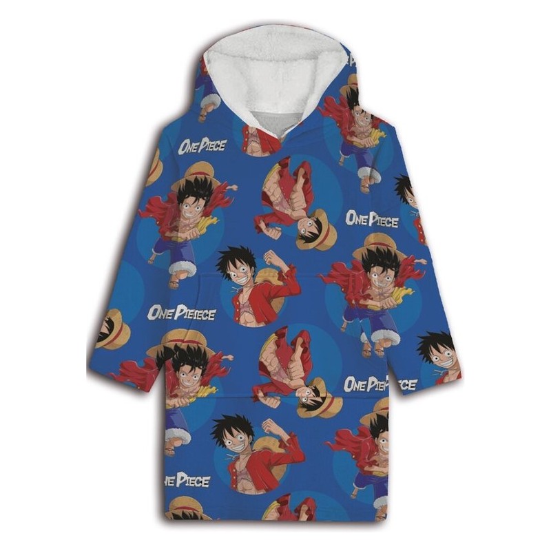 ONE PIECE - Luffy - Sweat Poncho - Taille Enfant(7-14 ANS)