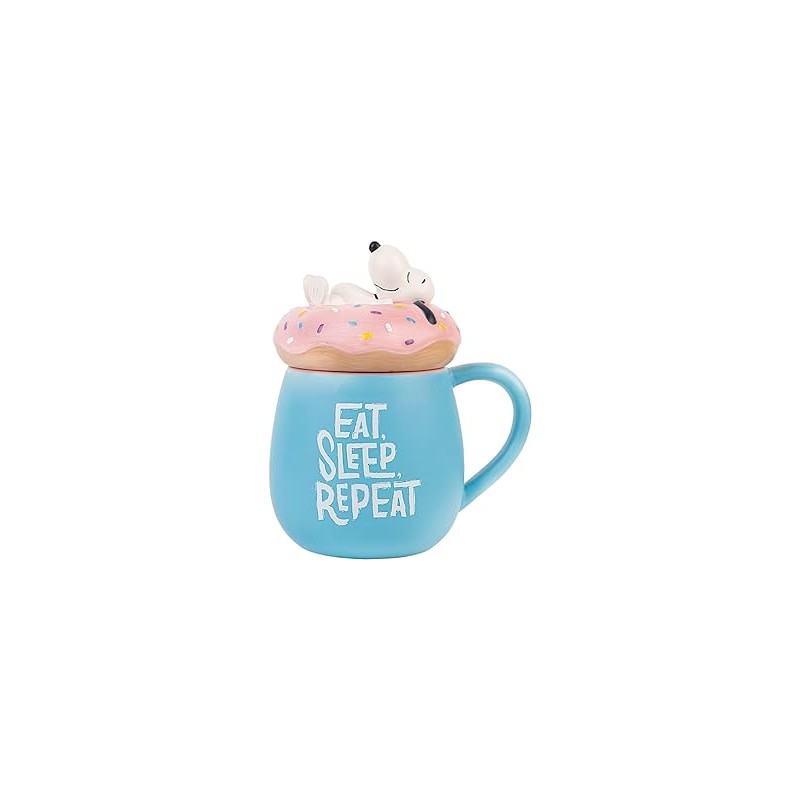 SNOOPY - Eat-Sleep-Repeat - Mug 3D + Couvercle - 500 ml