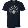 STAR WARS - T-SHIRT BLEU MARINE HOMMES - ASTEROIDS THAT ALMOST HIT MILLENIUM FALCON - L