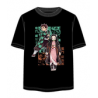 Demon slayer - tanjiro & nezuko - t-shirt unisex noir (l)