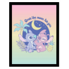 LILO & STITCH - Stitch over the moon - Impression encadrée 30x40cm