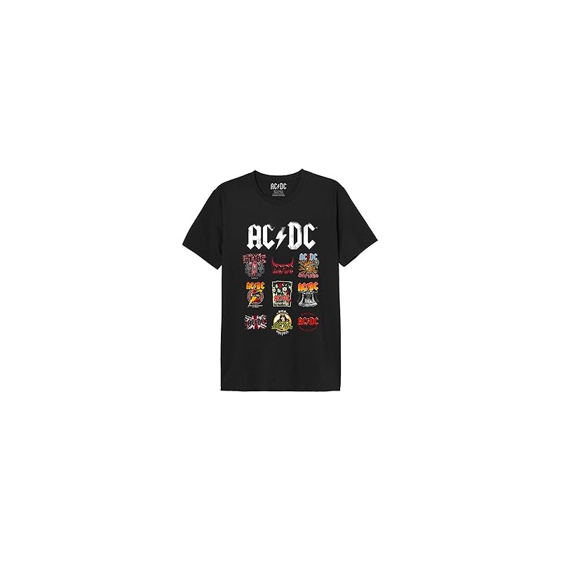 ACDC - T-SHIRT NOIR HOMMES LOGO PATCHWORK - XXL