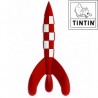 fusée à damiers rouges et blancs de Tintin - Figurine Résine - 17cm