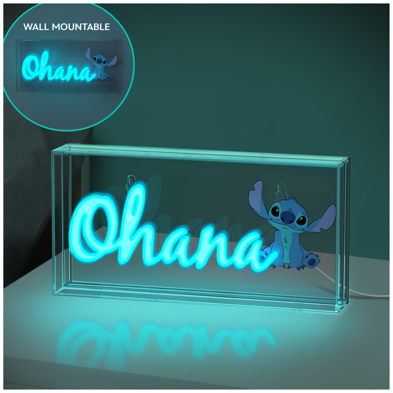 LILO ET STITCH - LAMPE NÉON LED OHANA