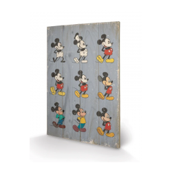 DISNEY - Mickey Mouse Evolution Color - Impression sur bois 40x59cm