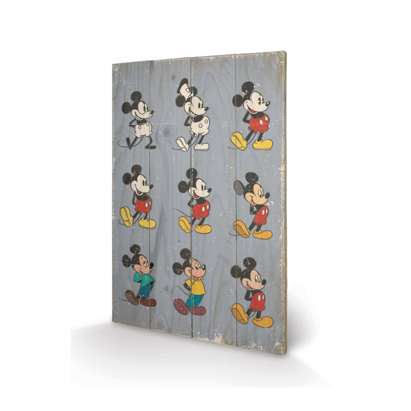 DISNEY - Mickey Mouse Evolution Color - Impression sur bois 40x59cm