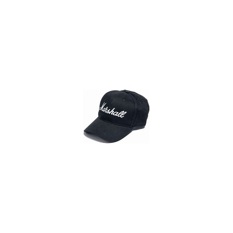 Marshall - Casquette de baseball Noire avec Logo Blanc