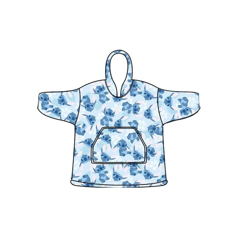 LILO & STITCH - - Stitch - Sweat Poncho - Taille Enfant (7-14 ans)