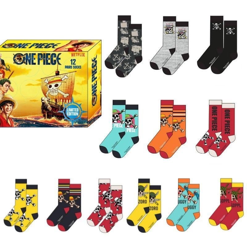 ONE PIECE NETFLIX - Gift Box - 12 Paires de Chaussettes (T 40-46)