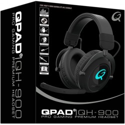 QPAD - QH-900 - Casque de jeu stéréo sans fil Noir pour PC, PS4/PS5, Xbox One, Xbox Series S|X, Nintendo Switch