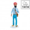 Contrôleur de train - Statue en Métal Tintin - La Collection de Cartes de Vœux de 1972 - 6,5 cm