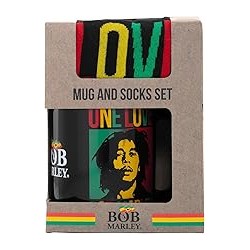 Bob Marley - Coffret cadeau avec tasse 315ml et paire de chaussette EU 41-45 "One Love"