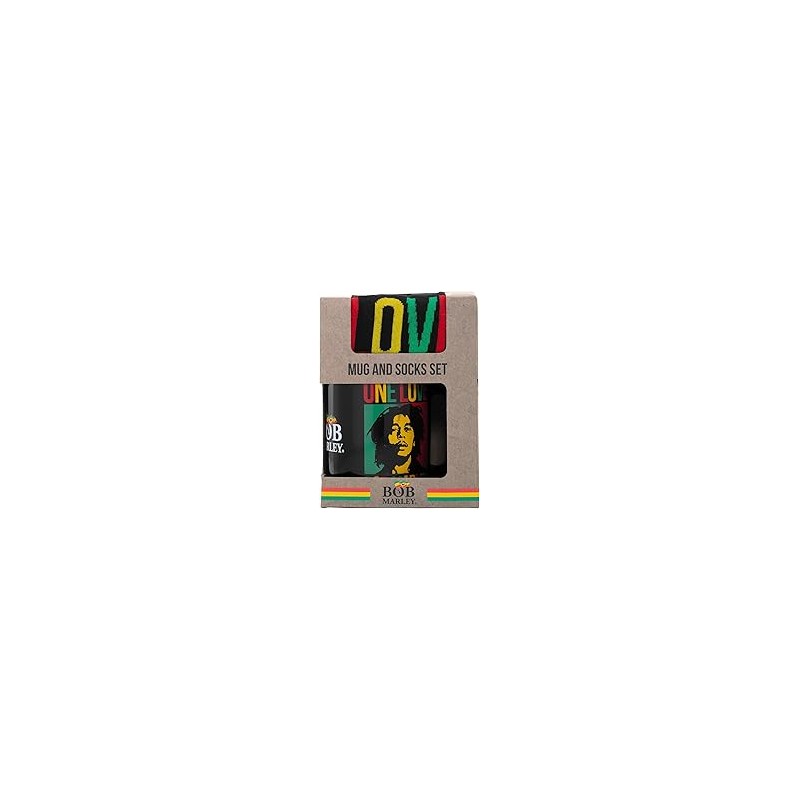 Bob Marley - Coffret cadeau avec tasse 315ml et paire de chaussette EU 41-45 "One Love"