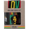 Bob Marley - Coffret cadeau avec tasse 315ml et paire de chaussette EU 41-45 "One Love"