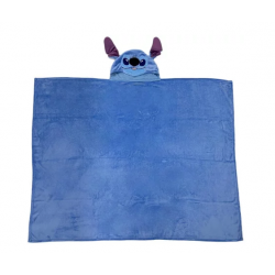 Disney - Lilo et Stitch - Plaid Polaire à Capuche 3D Stitch 150 x 120cm