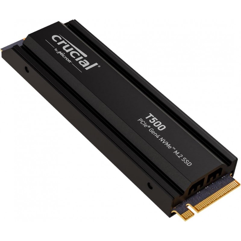 Crucial T500 - SSD - 1 To - interne - dissipateur de chaleur intégré-jusqu’à 7300 Mo/s, Compatible PlayStation 5