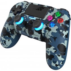 DragonShock - MIZAR BT - Manette sans fil Bleu Camouflage pour PS4, PC et Mobile