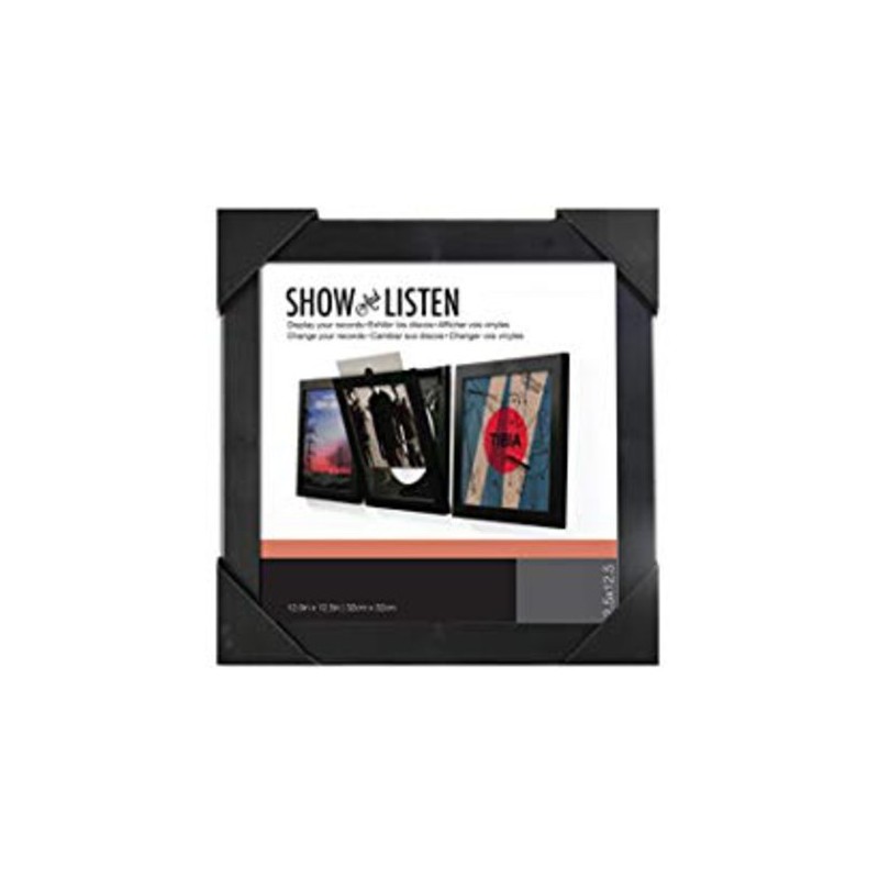 Cadre noir pour disque vinyle à ouverture frontale Show and Listen
