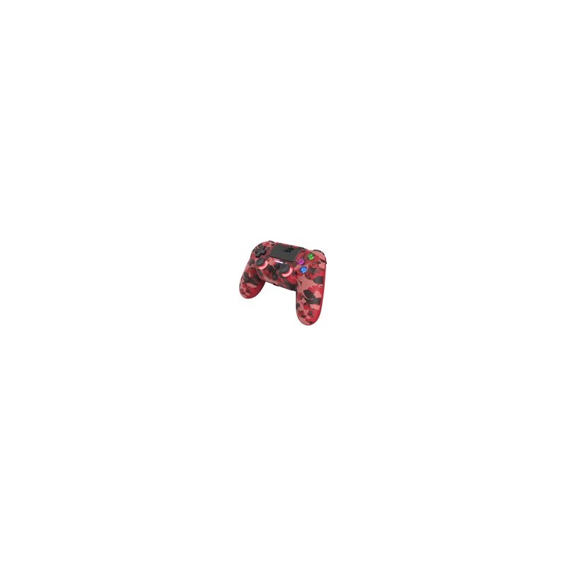 DragonShock - MIZAR BT - Manette sans fil Rouge Camouflage pour PS4, PC et Mobile