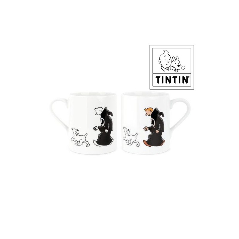Tintin en tenue noir du Ku Klux Klan - Tasse - Les cigares du pharaon -250 ML