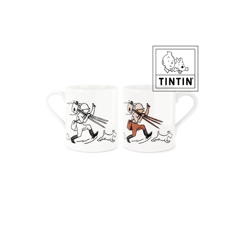 Tintin avec un appareil photo classique - Tasse - reporter au Congo - 250 ML