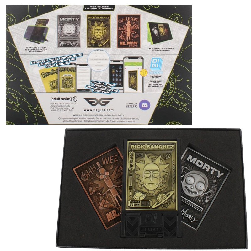 RICK & MORTY - Starter Pack de 3 Digiplates + Support interchangeable