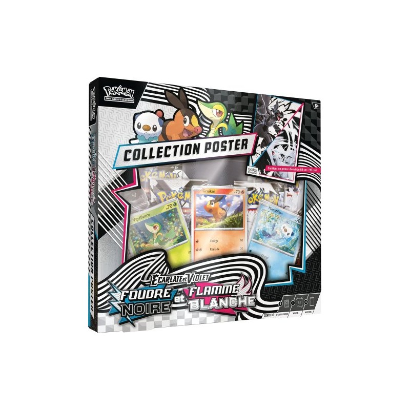 POKEMON COLLECTION POSTER ECARLATE ET VIOLET - FOUDRE NOIRE ET FLAMME BLANCHE