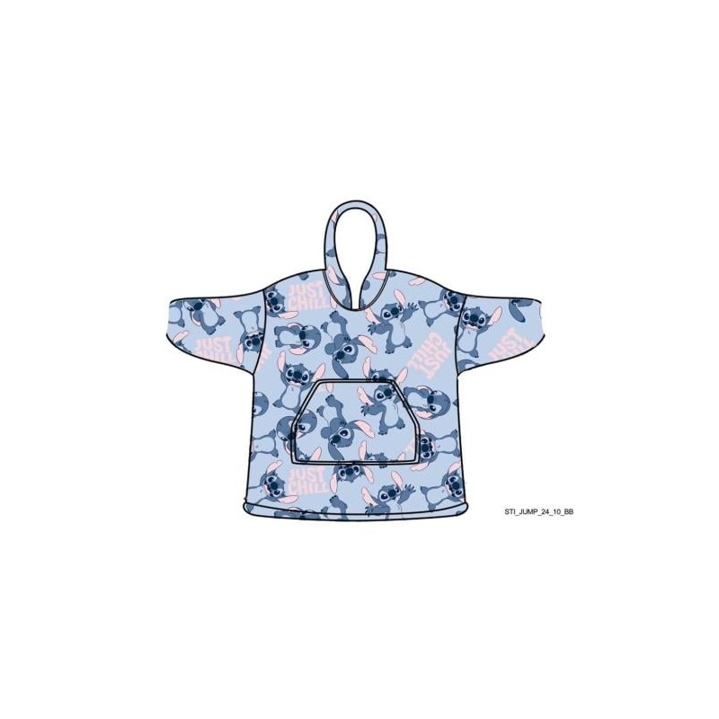 LILO & STITCH - Just Chilling - Sweat Poncho - Taille Adulte