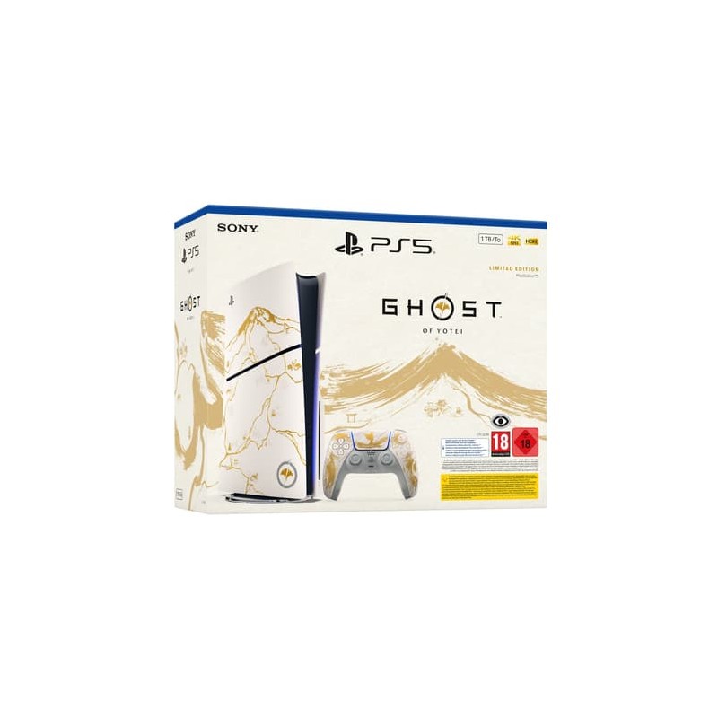 Pack Console Sony PS5 Slim Standard ® Gold - Edition limitée Ghost of Yōtei