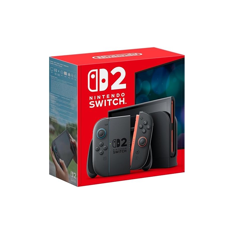 Console Nintendo Switch 2 avec paire de manettes Joy-Con 2 bleu clair/rouge clair+jeu Donkey Kong Bananza