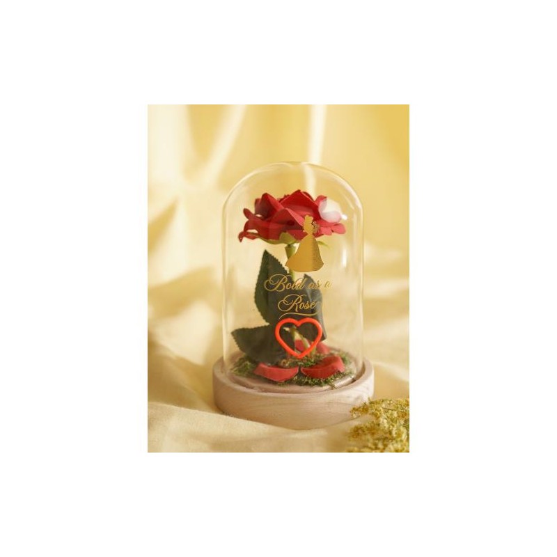 DISNEY PRINCESSES - Belle - Cloche Florale avec Lumière Néon