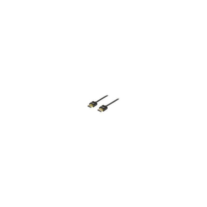 Deltaco HDMI-1092, 2 m, HDMI Type A (Standard), HDMI Type A (Standard), 3840 x 2160 pixels, 18,6 Gbit/s, Noir