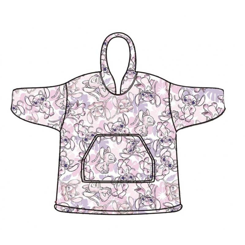 LILO & STITCH - Angel - Sweat Poncho - Taille Enfant (7-14 ans)
