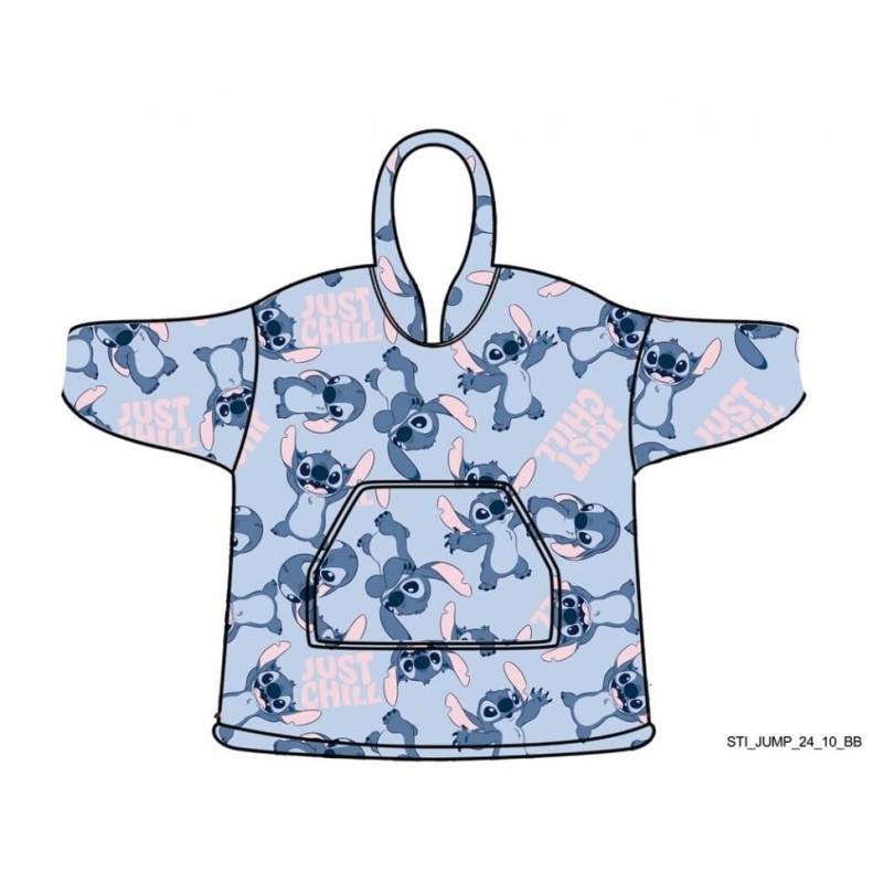 LILO & STITCH - Just Chilling- Sweat Poncho - Taille Enfant (7-14 ans)