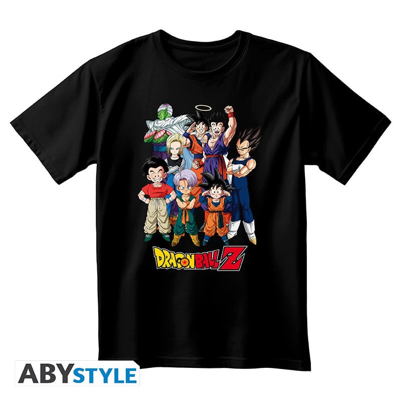 DRAGON BALL - T-Shirt DBZ Goku's Group Unisexe Noir (L)