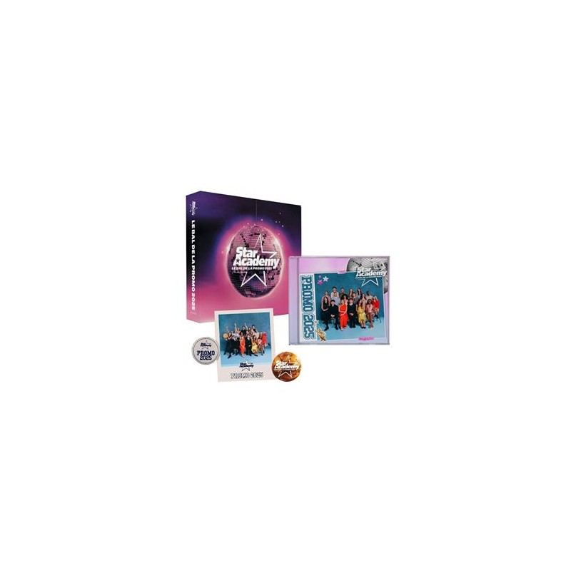 Star Academy  Coffret Inclus l’album de la promo 2025, un badge, un magnet et une impression photo