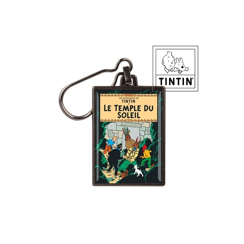 Porte-clés Tintin - Le Temple du Soleil - Métal - 5,5 x 4 cm