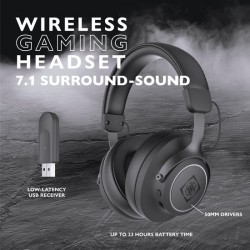 Casque de Gaming USB sans fil Deltaco Gaming DH440 - Son Surround 7.1