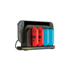 Station multicharge RVB Nacon pour 4 Joy-Con™ Noir pour Nintendo Switch™ 2 et Nintendo Switch™