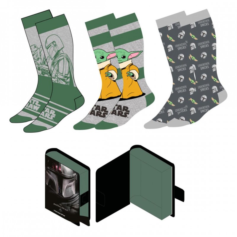 MANDALORIAN - Pack de 3 Paires de Chaussettes (Taille 38-45)