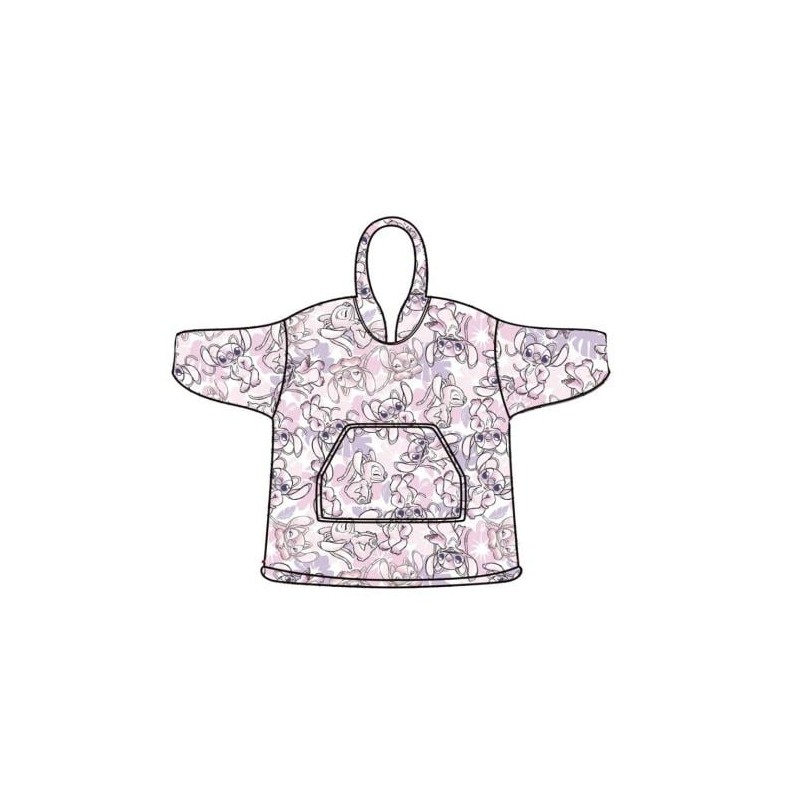 LILO & STITCH - Angel - Sweat Poncho - Taille Adulte
