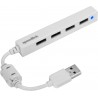 Speedlink SNAPPY Slim USB Hub, 4-Port, USB 2.0, Passif, Blanc