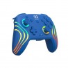 Manette de jeu RGB sans fil Afterglow Wave bleue pour Nintendo Switch 2, Switch, Switch Lite et Switch modèle OLED
