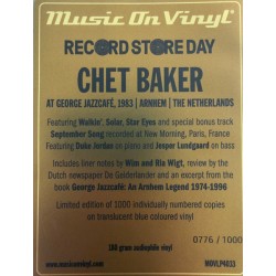 Chet Baker – At George Jazzcafé, 1983, Arnhem, The Netherlands