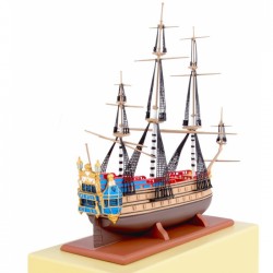Figurine de collection Tintin, la maquette de la Licorne 20cm