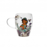Verre avec fleurs sechées Jasmine Disney